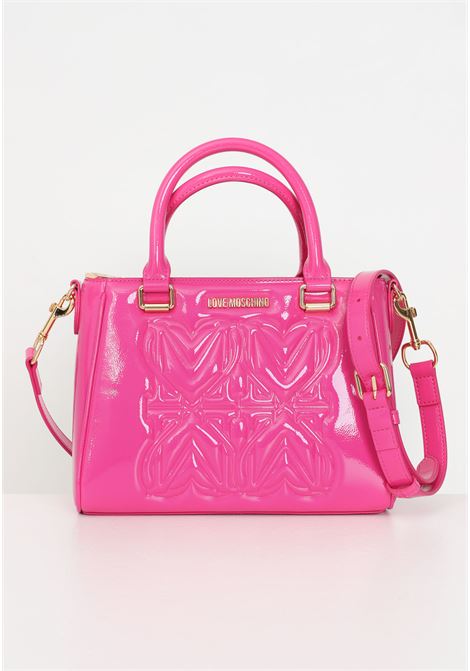 Fuchsia painted shoulder bag for women LOVE MOSCHINO | Bags | JC4214PP0HKH0604