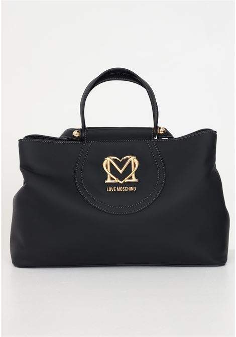 Black bag with handle and gold details for women LOVE MOSCHINO | Bags | JC4226PP0HKG0000