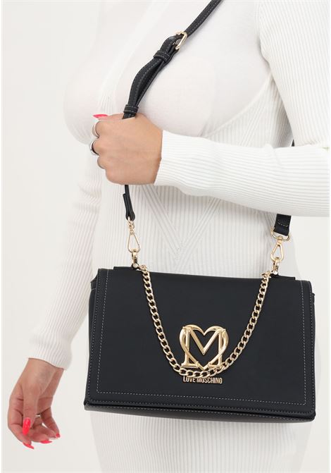 Black women's bag with adjustable shoulder strap LOVE MOSCHINO | Bags | JC4227PP0HKG0000
