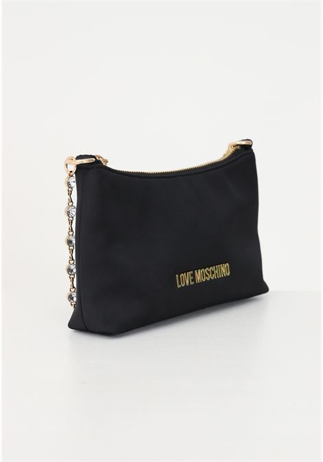 Black women's handbag with handle embellished with diamonds LOVE MOSCHINO | Bags | JC4233PP0HKK0000