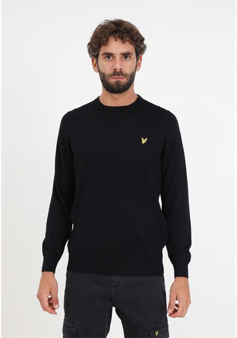 Black sweater with men's logo LYLE & SCOTT | Knitwear | KN400VCEZ865