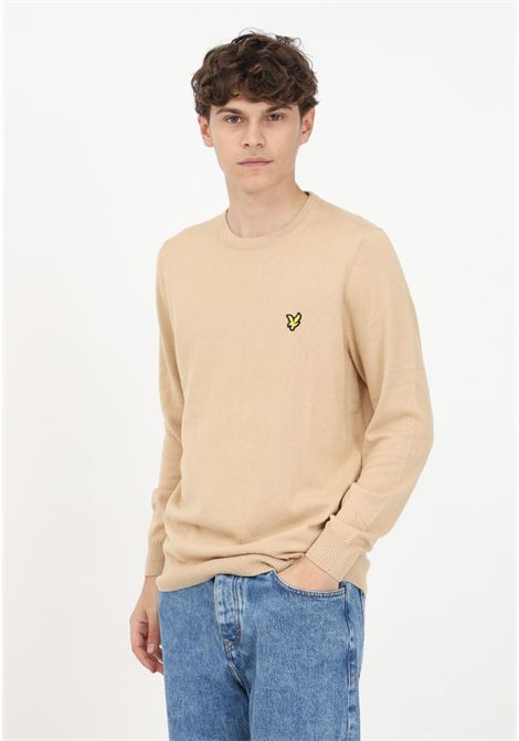 Beige sweater with men's logo LYLE & SCOTT | Knitwear | KN400VCW996
