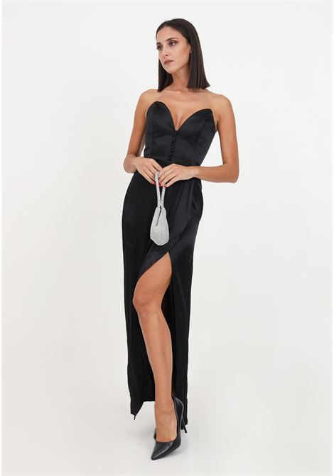 Long satin bustier dress with slit for women Mar de margaritas | Dresses | MDMW230FABRIZIANERO