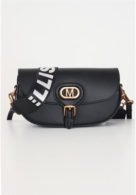 Black shoulder bag with logo for women MARC ELLIS | Bags | FLAT KISHABLACK/ORO DUCALE