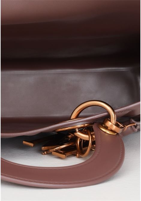 Bag with pendant lettering and shoulder strap for women MARC ELLIS | Bags | FLAT MISSY NANETTEBRUCIATO/ORO DUCALE