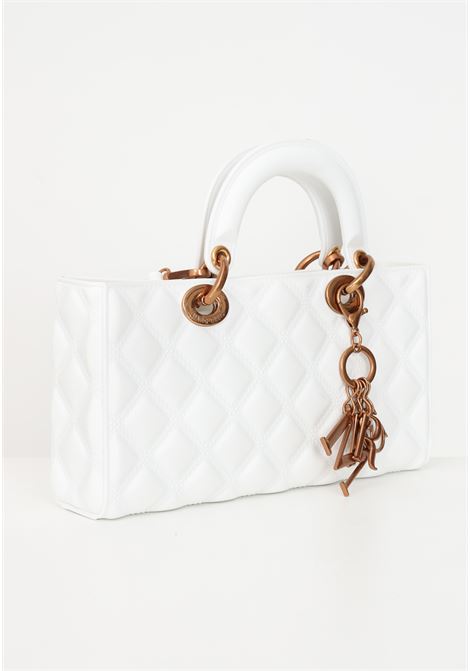 White bag with shoulder strap and matching lettering for women MARC ELLIS | Bags | FLAT MISSY NANETTEWHITE/ORO DUCALE