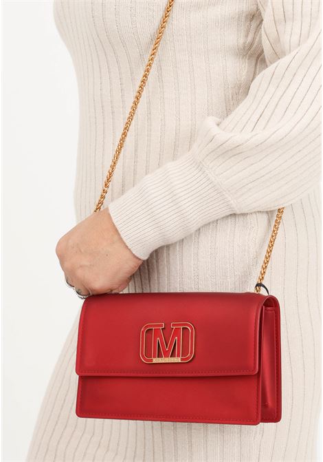 Red shoulder bag with women's logo MARC ELLIS | Bags | FLAT SUPERMEE MRUBINO METALLIC/ORO DUCALE
