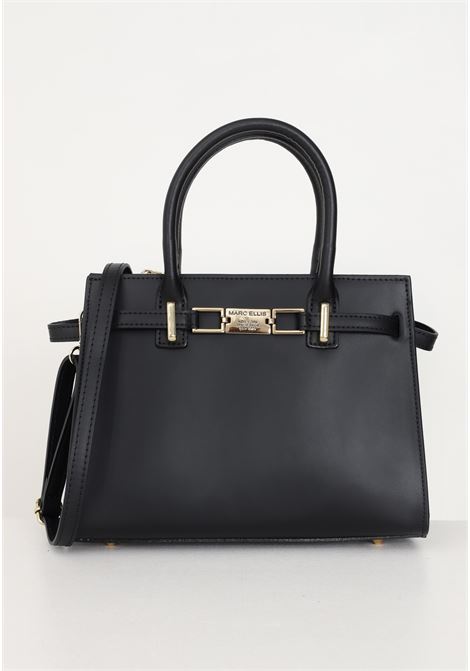 Black bag with golden logo plaque for women MARC ELLIS | Bags | LADY M RUBLACK/GOLD