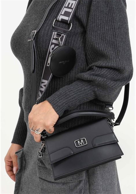 Black shoulder bag with logo plaque for women MARC ELLIS | Bags | NEW KOURTNEY S RUBLACK/CDF