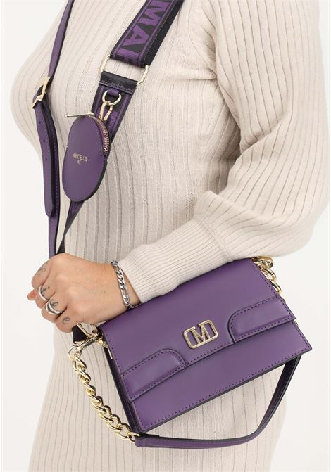 Purple shoulder bag with logo plaque for women MARC ELLIS | Bags | NEW KOURTNEY S RUPURPLE/GOLD