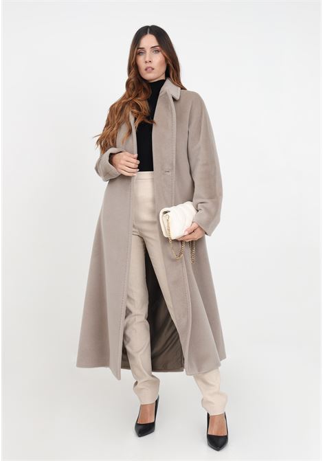 Biege wool blend coat with belt for women MAX MARA | Coat | 2360160833600021