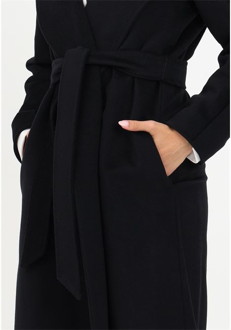 Cappotto nero da donna dalla linea a vestaglia MAX MARA | Cappotti | 2360161239600013