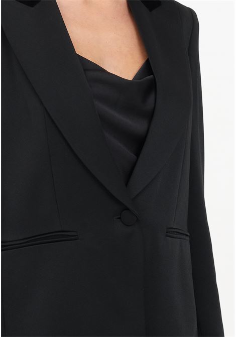 Black women's jacket with linear cut and V-neck MAX MARA | Blazer | 2360460135600015