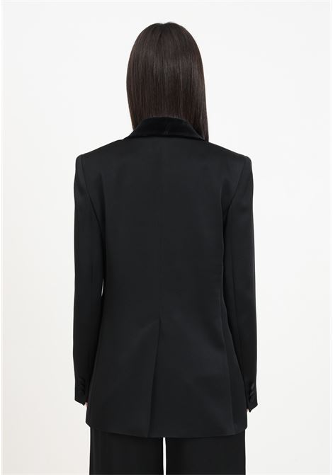Black women's jacket with linear cut and V-neck MAX MARA | Blazer | 2360460135600015