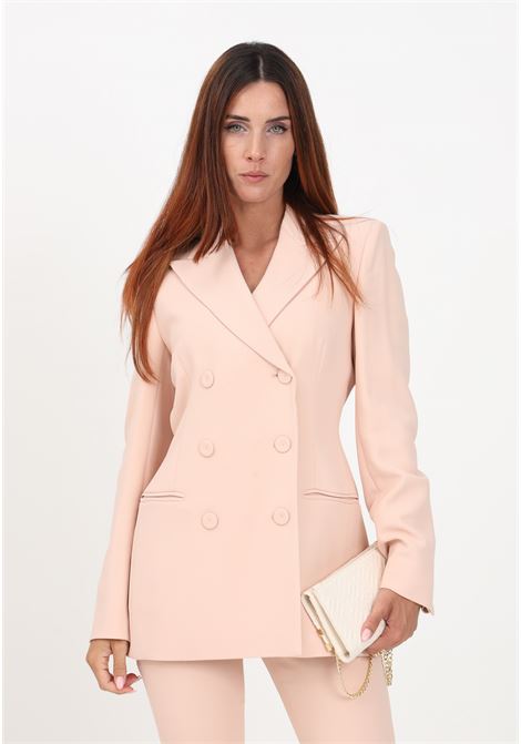 Pink double-breasted jacket for women MAX MARA | Blazer | 2360460334600016