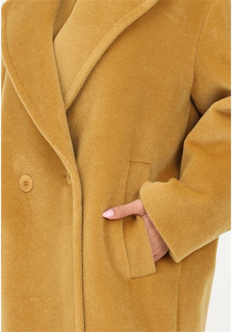 Ocher double-breasted pea coat for women MAX MARA | Coat | 2360860239600015