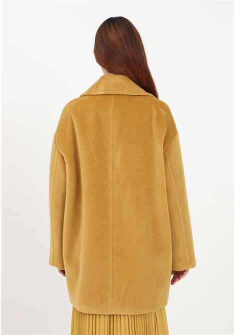 Ocher double-breasted pea coat for women MAX MARA | Coat | 2360860239600015