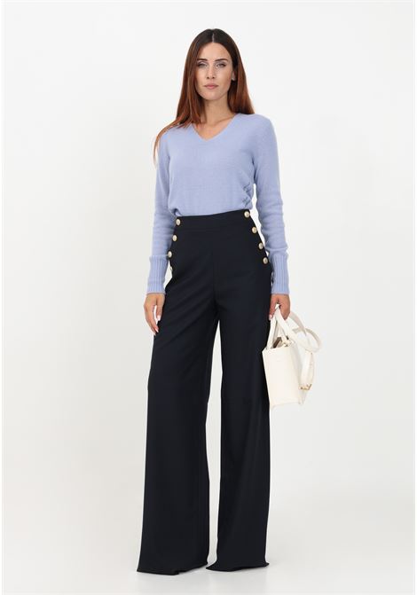 Blue palazzo trousers for women MAX MARA | Pants | 2361360939600001