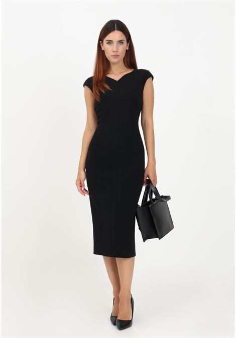 Black midi dress for women MAX MARA | Dress | 2362260539600001