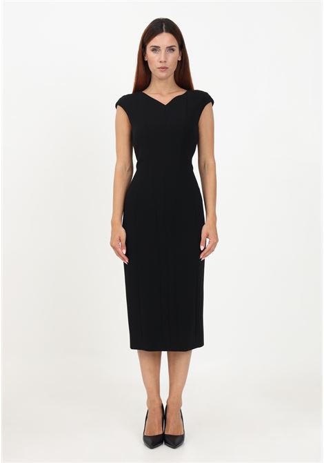 Black midi dress for women MAX MARA | Dress | 2362260539600001