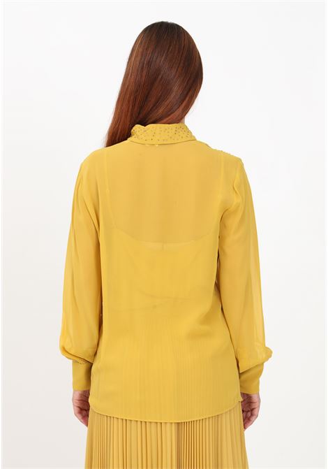 Women's ocher shirt with glitter MAX MARA | Shirt | 2362660234600076