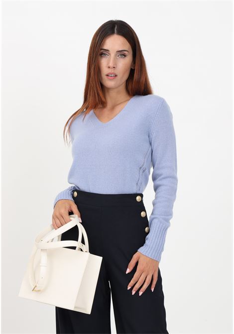 Light blue women's cashmere sweater MAX MARA | Knitwear | 2363660739600004