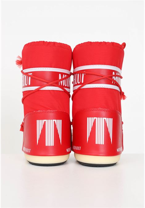 Icon booties with red print for newborns MOON BOOT | Boots | 14004400 K003