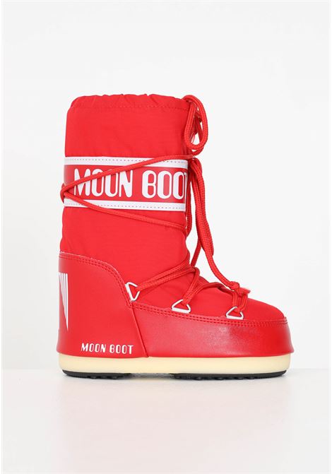 Icon booties with red print for newborns MOON BOOT | Boots | 14004400 K003