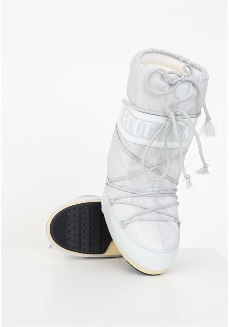 Gray boots with print and laces for women MOON BOOT | Boots | 14004400086