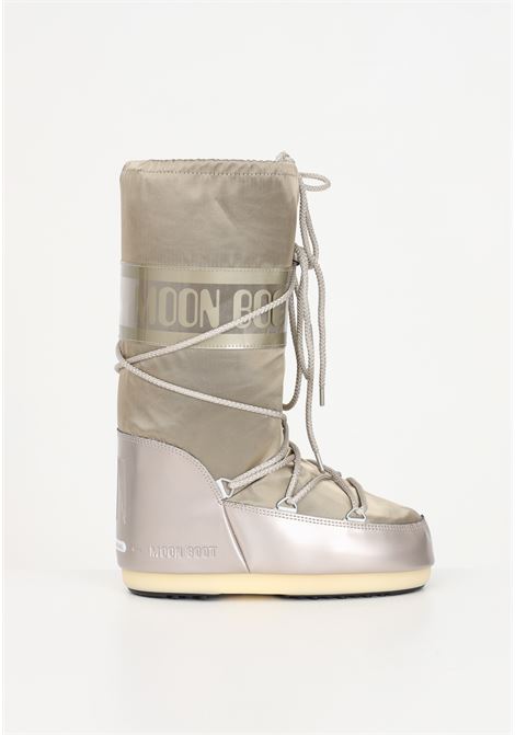 Platinum-colored women's gold après-ski boots MOON BOOT | Boots | 14016800001
