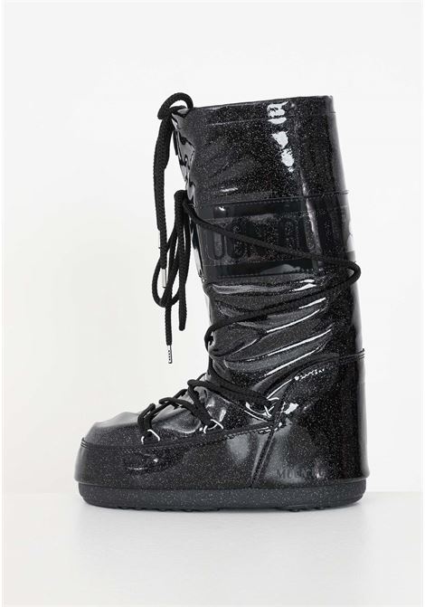 Black Icon Glitter snow boots for women MOON BOOT | Boots | 14028500001