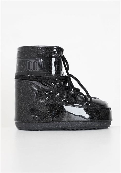 Black Icon glow Glitter ankle boots for women MOON BOOT | Ancle Boots | 14094400001
