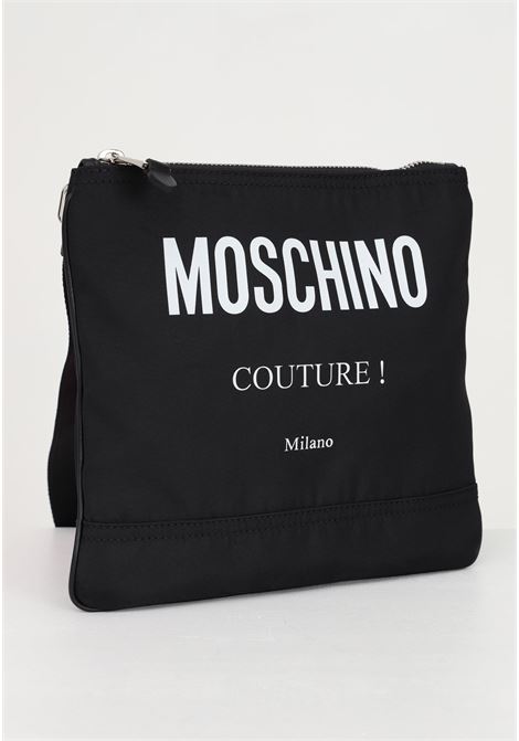 Black men's shoulder bag with logo MOSCHINO | Bags | 74268201A2555
