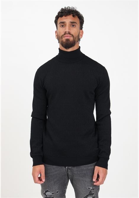 Black turtleneck sweater for men MOSCHINO | Knitwear | A090376001555