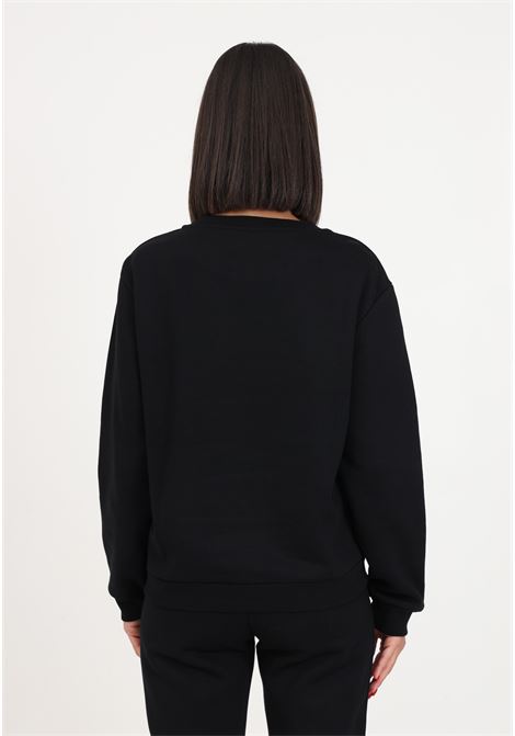 Black women's sweatshirt with rubberized logo MOSCHINO | Hoodie | A170744140555