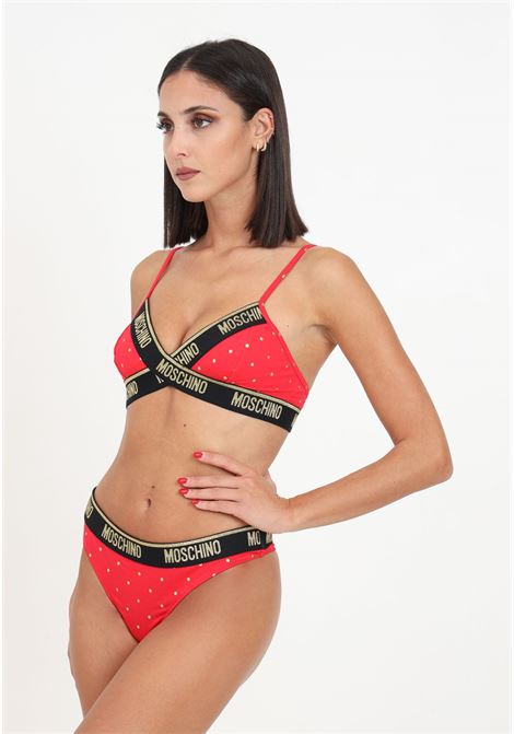 Red polka dot underwear set for women MOSCHINO | Underwear set | A210344281116