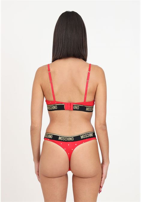 Red polka dot underwear set for women MOSCHINO | Underwear set | A210344281116