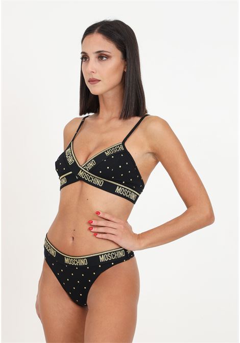Black polka dot outfit for women MOSCHINO | Underwear set | A210344281555