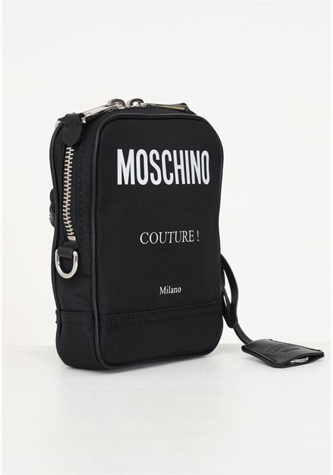 Black bag for men with logo MOSCHINO | Bag | A742582012555