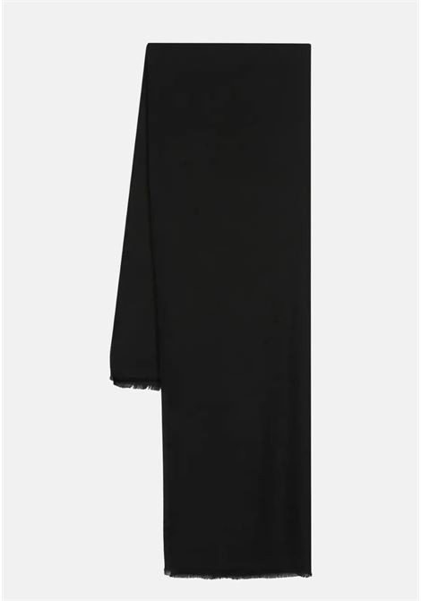 Sciarpa nera da donna con logo tono su tono MOSCHINO | Sciarpe | A935282711555
