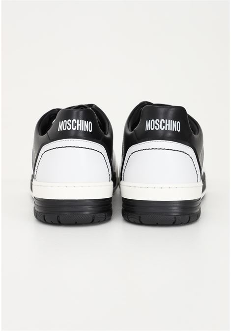 White sneakers for men with rubberized details with logo MOSCHINO | Sneakers | MB15614G1HG4610A