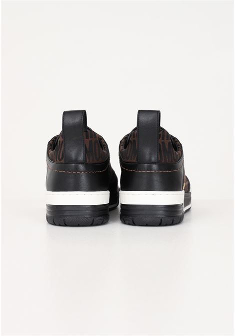 Sneakers casual marroni da donna con logo jacquard MOSCHINO | Sneakers | MN15054G1H10130A