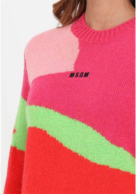 Women's patterned sweater with logo MSGM | Knitwear | F3MSJGJP092044
