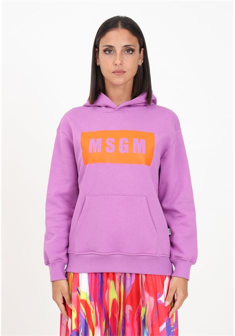 Lilac hooded sweatshirt for women MSGM | F3MSJUHS019071
