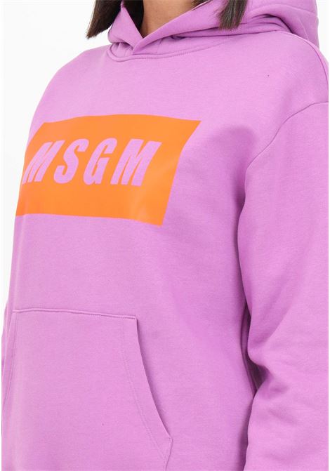 Lilac hooded sweatshirt for women MSGM | Sweatshirt | F3MSJUHS019071
