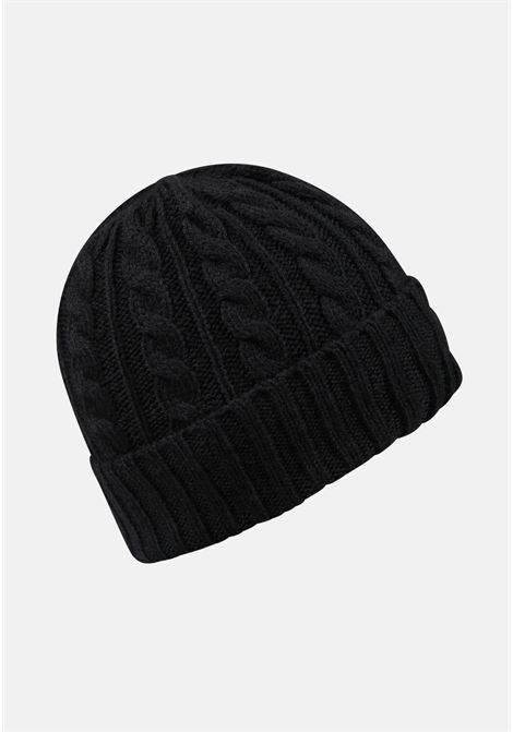 Black wool hat for women with braided workmanship MSGM | Hats | F3MSJUHT057110
