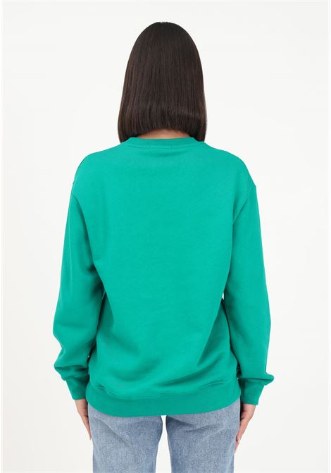 Women's green crewneck sweatshirt with logo print MSGM | Sweatshirt | F3MSJUSW022080