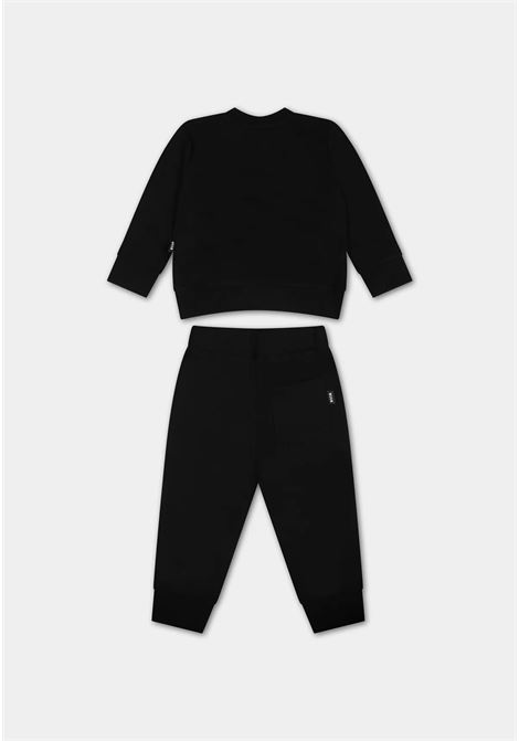 Black baby boy suit with logo print MSGM | Suit | F3MSUNTP043110