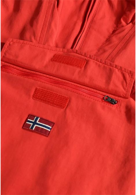 Red hooded jacket for children with front pocket NAPAPIJRI | Jackets | NP0A4GNBRR91RR91
