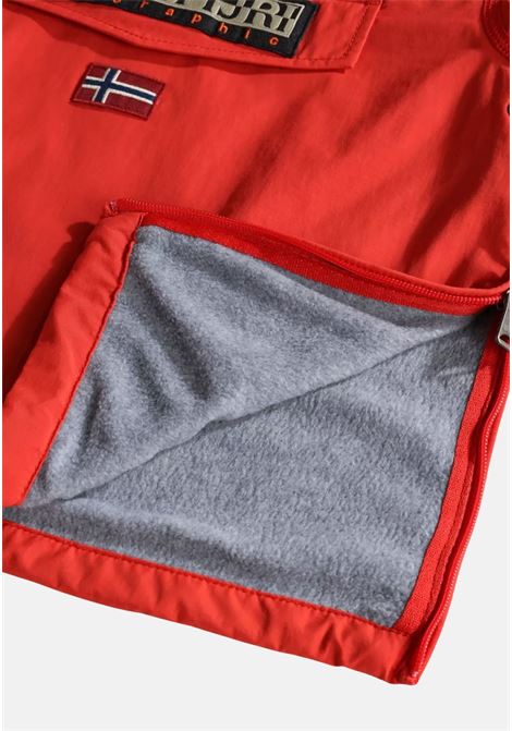 Red hooded jacket for boys with front pocket NAPAPIJRI | Jacket | NP0A4GNBRR91RR91